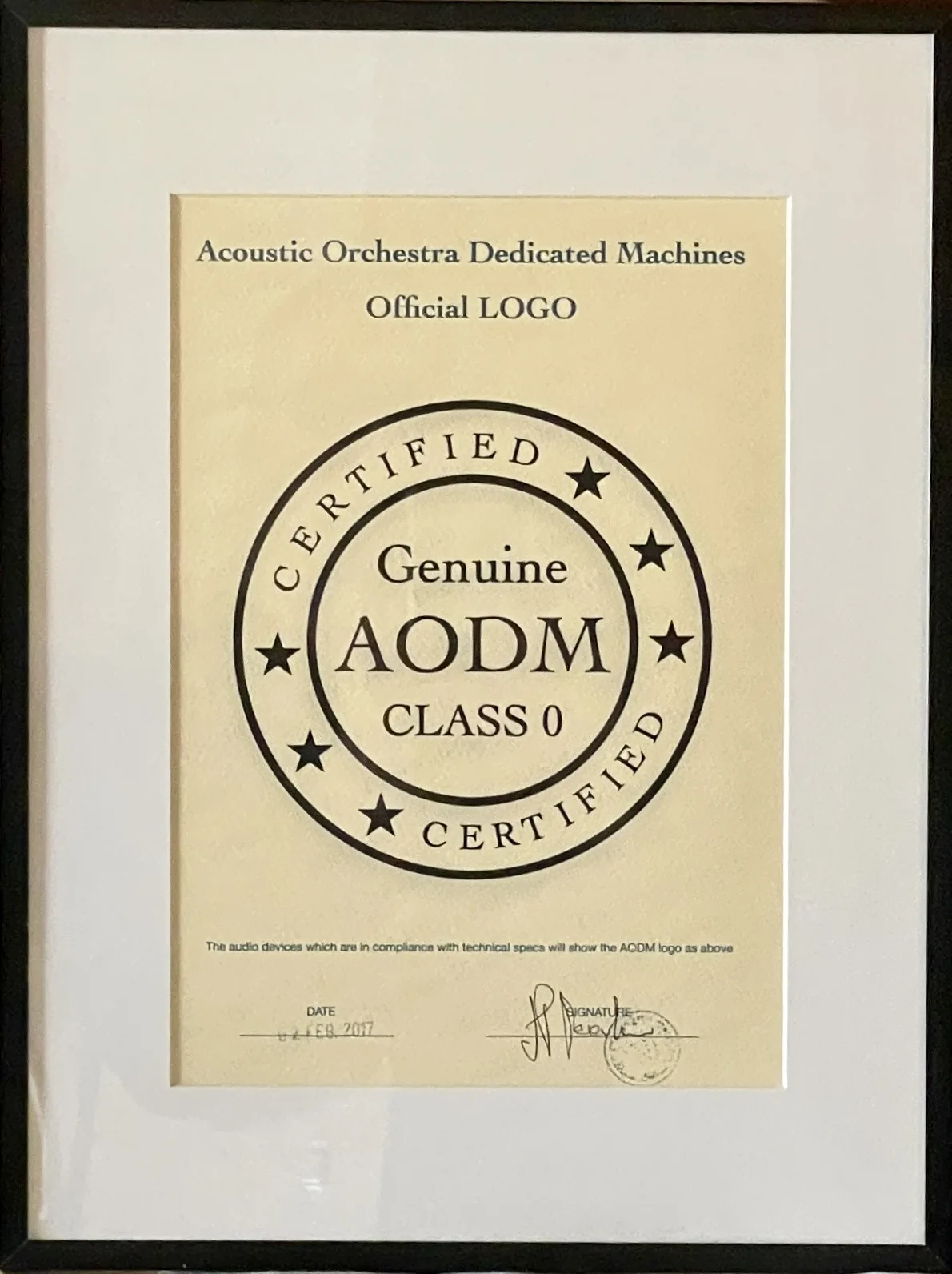 Certificazione AODM Certificazione AODM